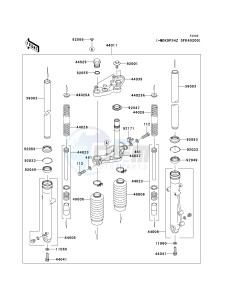 BR 125 B [WIND 125] (B2) B2 drawing FRONT FORK--  - MDKDPS4Z 5FK40200- -