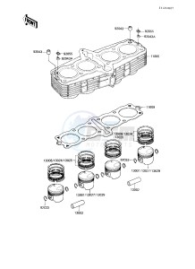 KZ 750 L [L3] drawing CYLINDER_PISTONS