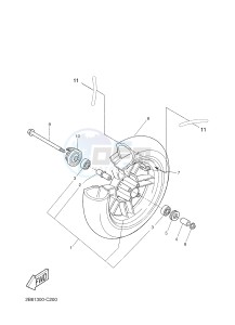 BW'S 50 (2B6K) drawing FRONT WHEEL