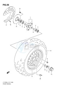 LT-F250 (E17) drawing FRONT WHEEL