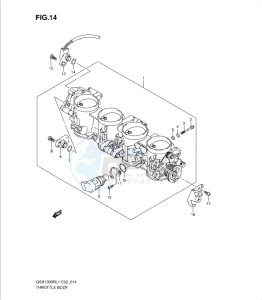 GSX1300R drawing THROTTLE BODY (GSX1300RL1 E19)