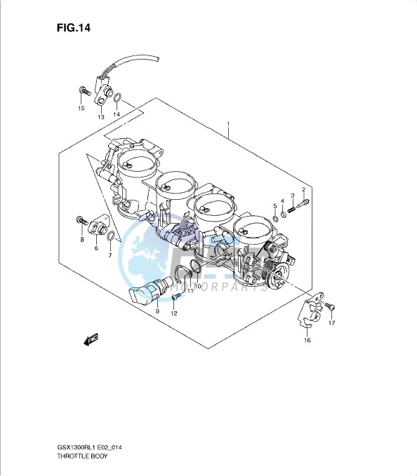 THROTTLE BODY (GSX1300RL1 E19)