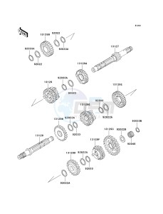 KLF 250 A [BAYOU 250] (A1-A3) [BAYOU 250] drawing TRANSMISSION