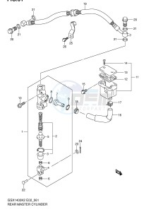 GSX1400 (E2) drawing REAR MASTER CYLINDER