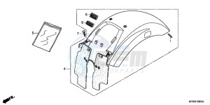 VT1300CXAB drawing REAR FENDER