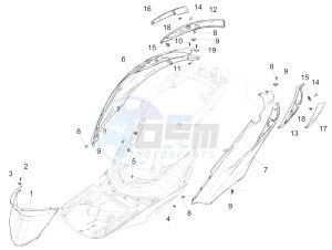 Liberty iGet 50 4T 3V (NAFTA) drawing Side cover - Spoiler