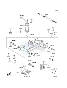 KVF300 KVF300CDF EU drawing Swingarm