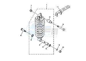 TDM 850 drawing REAR SUSPENSION