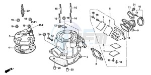 CR85R drawing CYLINDER HEAD (CR85R5,6/RB5,6)