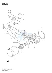 AN650 (E3-E28) Burgman drawing OIL COOLER