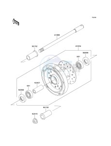 VN 900 B [VULCAN 900 CLASSIC] (6F-9F) B9F drawing FRONT WHEEL