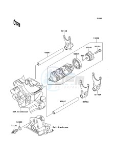 VERSYS_1000 KLZ1000AEF FR GB XX (EU ME A(FRICA) drawing Gear Change Drum/Shift Fork(s)