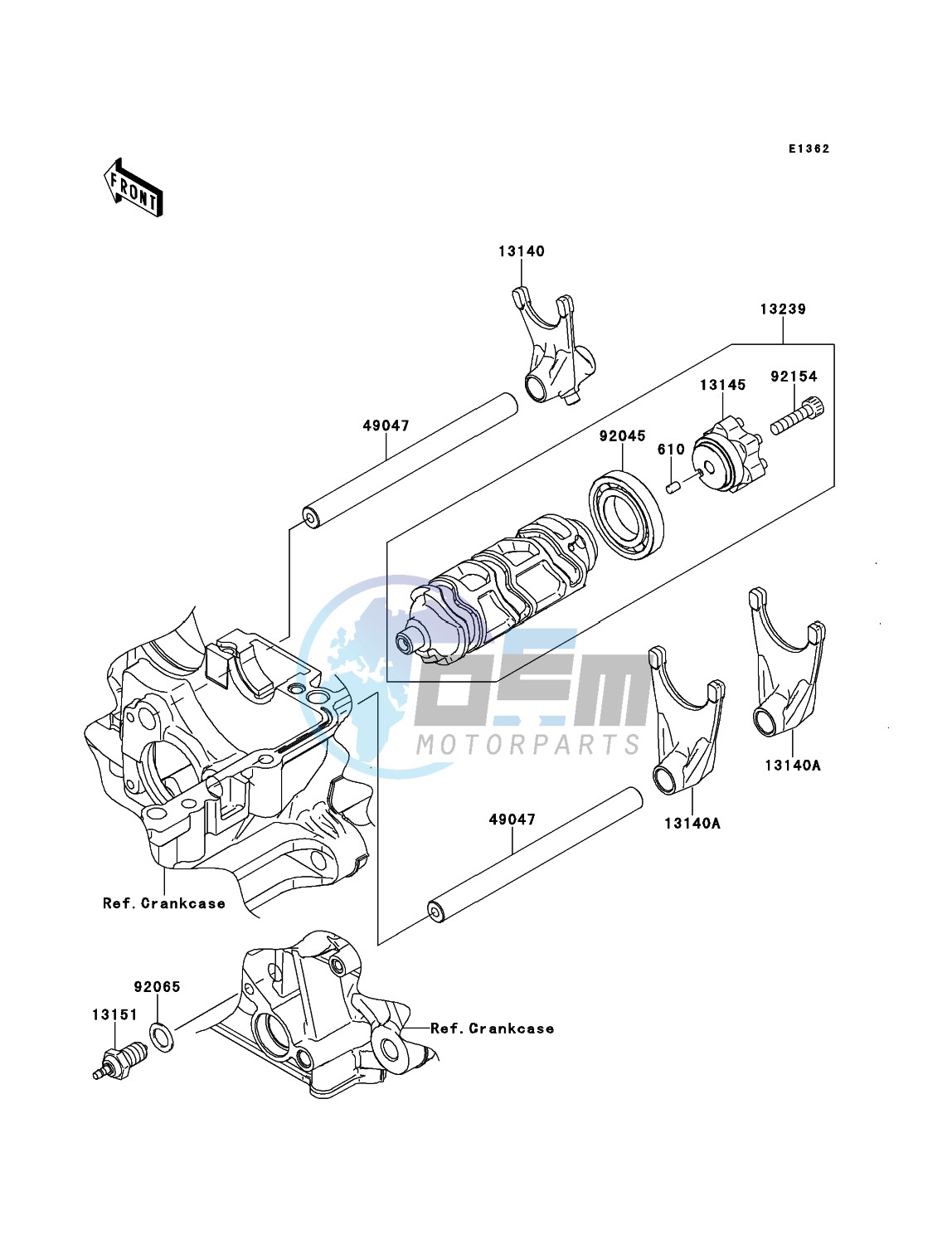 Gear Change Drum/Shift Fork(s)