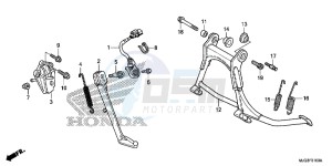 GL1800BF F6B Bagger - GL1800BF UK - (E) drawing STAND