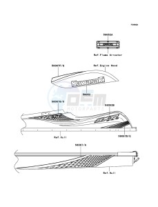 JET SKI 800 SX-R JS800A7F FR drawing Decals