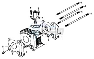 ALLO 50 25 KM/H L6 drawing CYLINDER / GASKETS