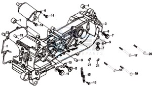 SYMPHONY SR 125 L7 drawing CRANKCASE COVER LEFT