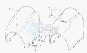 Breva 750 IE IE drawing Front body - front fairing