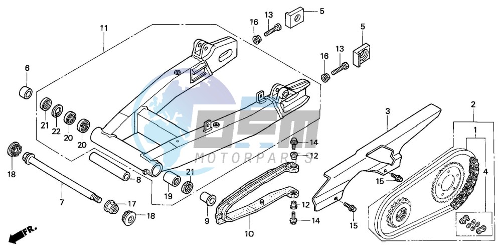 SWINGARM/CHAIN CASE