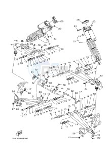 YXZ1000R YXZ10YEXJ YXZ1000R (B0FA) drawing FRONT SUSPENSION & WHEEL