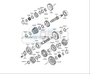 ZZR 250 (EU) drawing TRANSMISSION