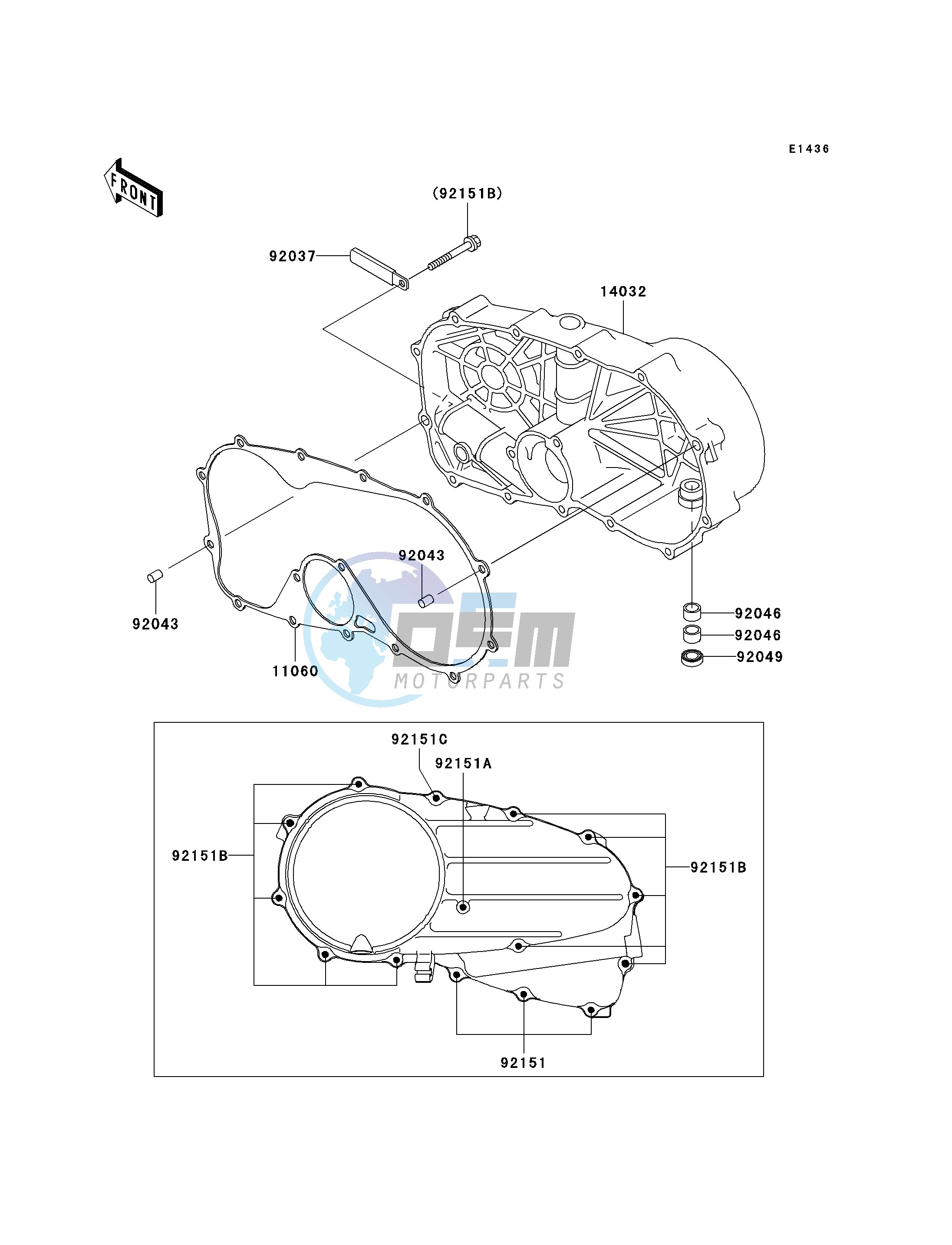 RIGHT ENGINE COVER-- S- -