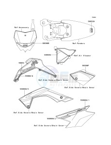 KLX 140 A [KLX140] (A8F-A9FA) A8F drawing DECALS-- A8F- --- GREEN- -