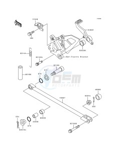 ZX 750 M [NINJA ZX-7R] (M1-M2) [NINJA ZX-7R] drawing BRAKE PEDAL_TORQUE LINK