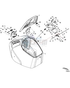 PASSING 125 drawing Top Cowl Latching