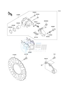 EX250 J [NINJA 250R] (J8F-J9FA) J9F drawing REAR BRAKE