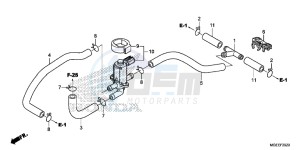 VFR1200FDF VFR1200F Dual Clutch E drawing AIR INJECTION CONTROL VALVE