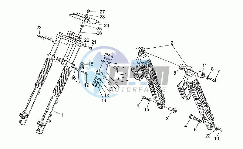 Front/rear shock absorber