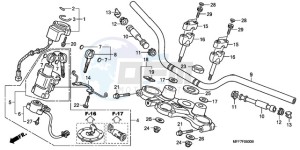 XL700VA9 France - (F / ABS CMF SPC) drawing HANDLE PIPE/TOP BRIDGE