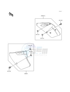 KX 250 K [KX250] (K) [KX250] drawing SIDE COVERS