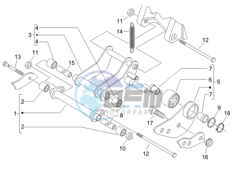 Swinging arm