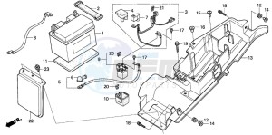 CBR600RR drawing BATTERY (CBR600RR3/4)