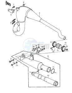 KDX 250 A [KDX250] (A1) [KDX250] drawing MUFFLER