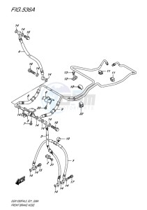 GSX-1250F ABS EU drawing FRONT BRAKE HOSE