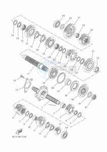 XSR700 MTM690 (BU33) drawing TRANSMISSION