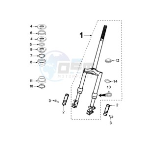 VIVA SP1 drawing FRONT FORK / STEERINGHEAD