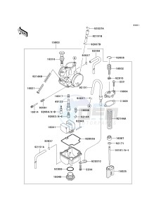 KX 100 A [KX100 MONSTER ENERGY] (A6F - A9FA) D7F drawing CARBURETOR