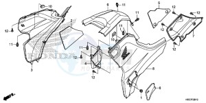 TRX420FA1G TRX420 Europe Direct - (ED) drawing SIDE COVER/TANK COVER