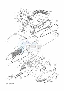 CZD300-A XMAX 300 (BMK1) drawing REAR BRAKE CALIPER