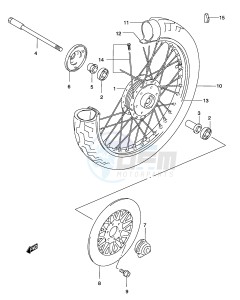 GZ250 (P19) drawing FRONT WHEEL