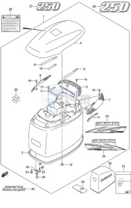 DF 250 drawing Engine Cover (DF 250S)