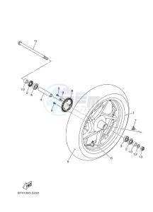 YP125RA X-MAX 125 ABS POLICE BELGIUM drawing FRONT WHEEL