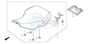 TRX420TE FOURTRAX ES drawing SEAT