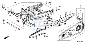 CRF1000G CRF1000 - Africa Twin Europe Direct - (ED) drawing SWING ARM