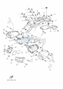 XSR700 MTM690D-U (BJY1) drawing SIDE COVER