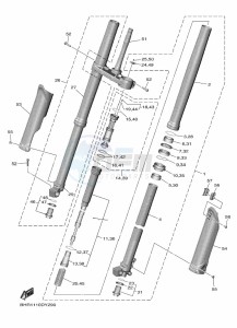 YZ450F (BHR6) drawing FRONT FORK